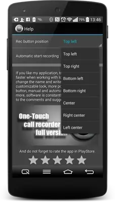 Call Recorder One Touch android App screenshot 0