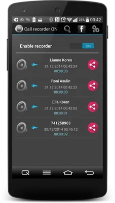 Call Recorder One Touch android App screenshot 2